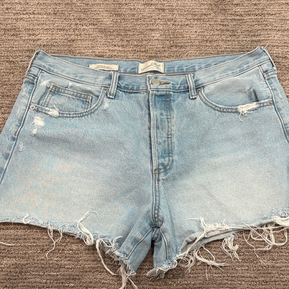 Universal Thread Light Blue Frayed Jean Shorts